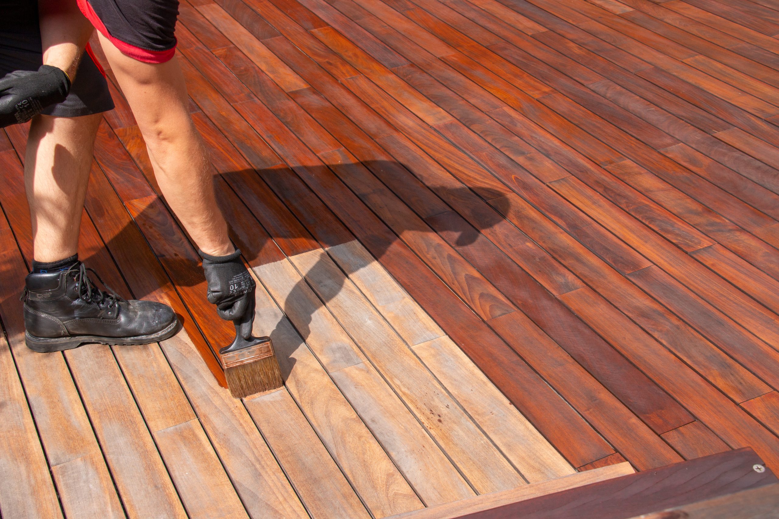 Deck refinishing service by Grandview Painting in Dubuque, Iowa